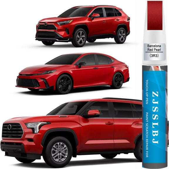 Car Touch up Paint(3R3 Barcelona Red Pearl) Compatible with Toyota, Car Paint Pen Scratch Repair Two-In-One Touch Up Paint, Premium Car Scratch Remover for Deep Scratches