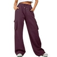 thumbnail image 2 of BILIKEYU Women's High Waist Loose Sports Pants, Sweatpants Women, Wide Leg Pants Woman, Womens Pants, 2 of 5