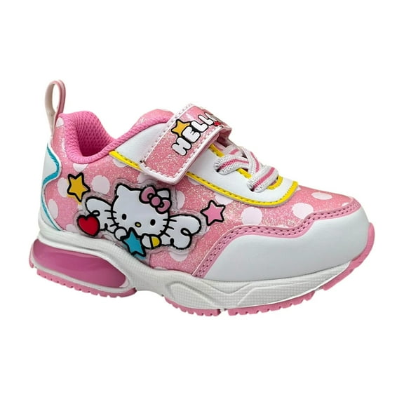 Hello Kitty Toddler Girls Slip-on Light-up Sneakers Size 9 White-Pink Shoes