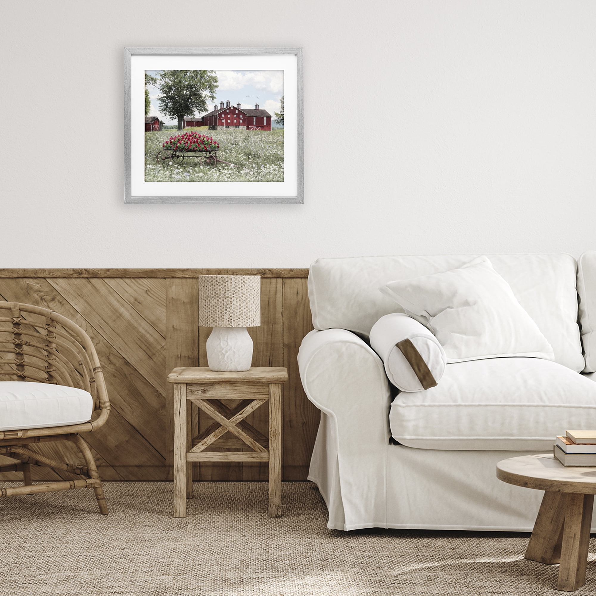 Stupell Industries Old Milton Farm Gray Framed Print Under Glass, design by Lori Deiter