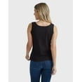 thumbnail image 4 of Hanes Women's Mini-Ribbed Cotton Tank Black 2XL, 4 of 7