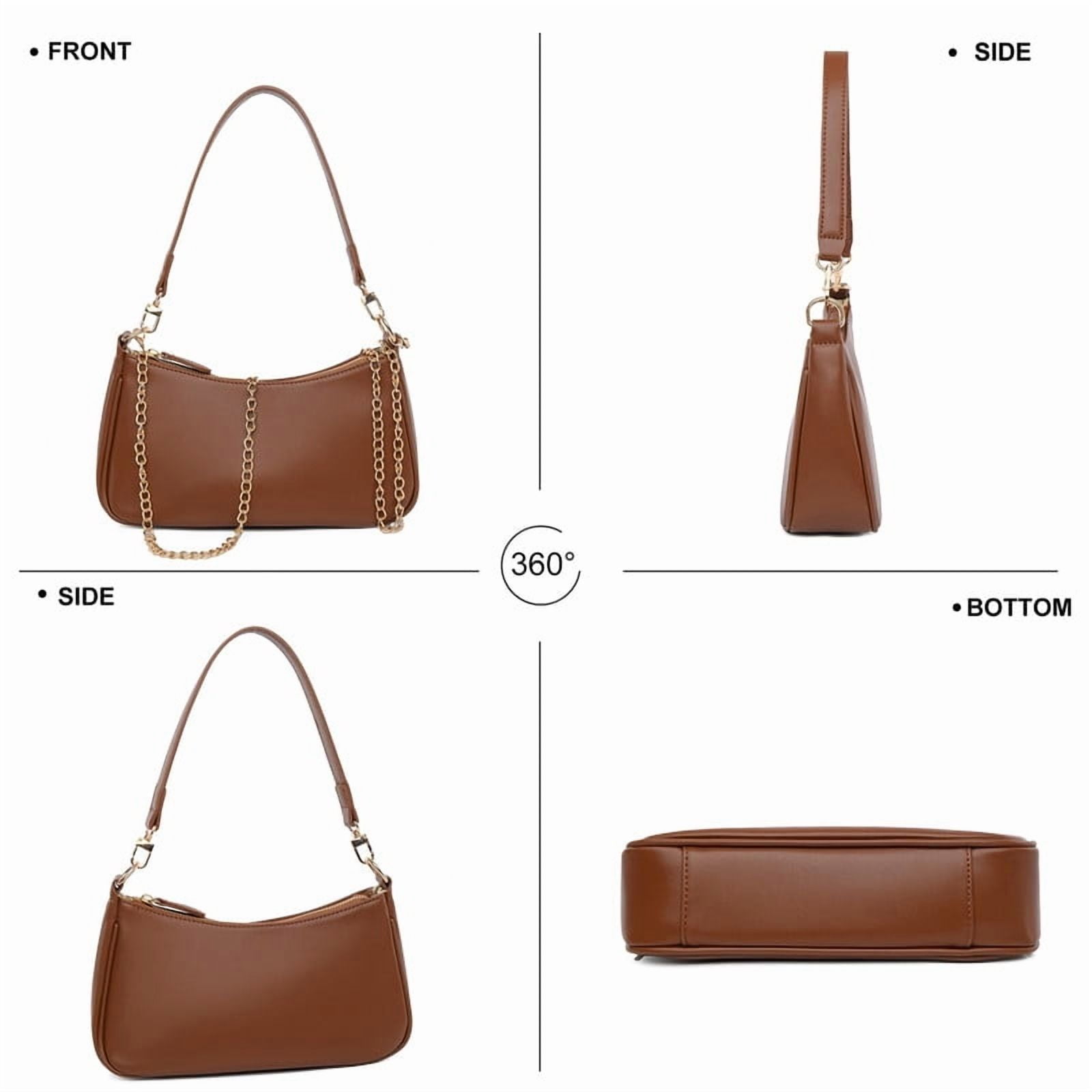 AOUNQ Clutch Tote Handbags with 2 Removable Straps and Zipper Closure Crossbody Bags Shoulder Purse Handbag for Women