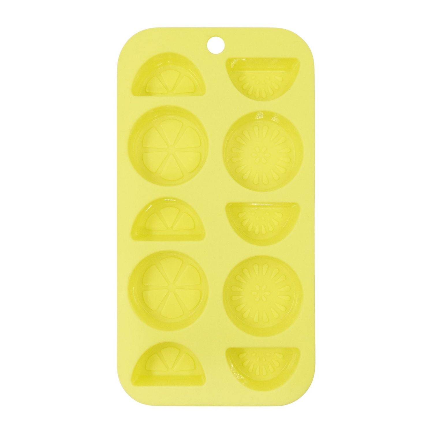 Mainstays 10-Cavity Citrus-Shaped Silicone Ice Cube Tray, 8 x 4 inches, 1 piece