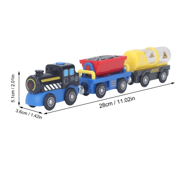 Tren Locomotor Con Batería – Conexión Magnética, Sonidos Y Luces, Incluye 2 Vagones