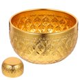 thumbnail image 6 of FRCOLOR Golden Metal Bowl for Home Use WearResistant Alloy Sturdy Design Perfect for Salad Soup Noodles 6.5 Inches, 6 of 8