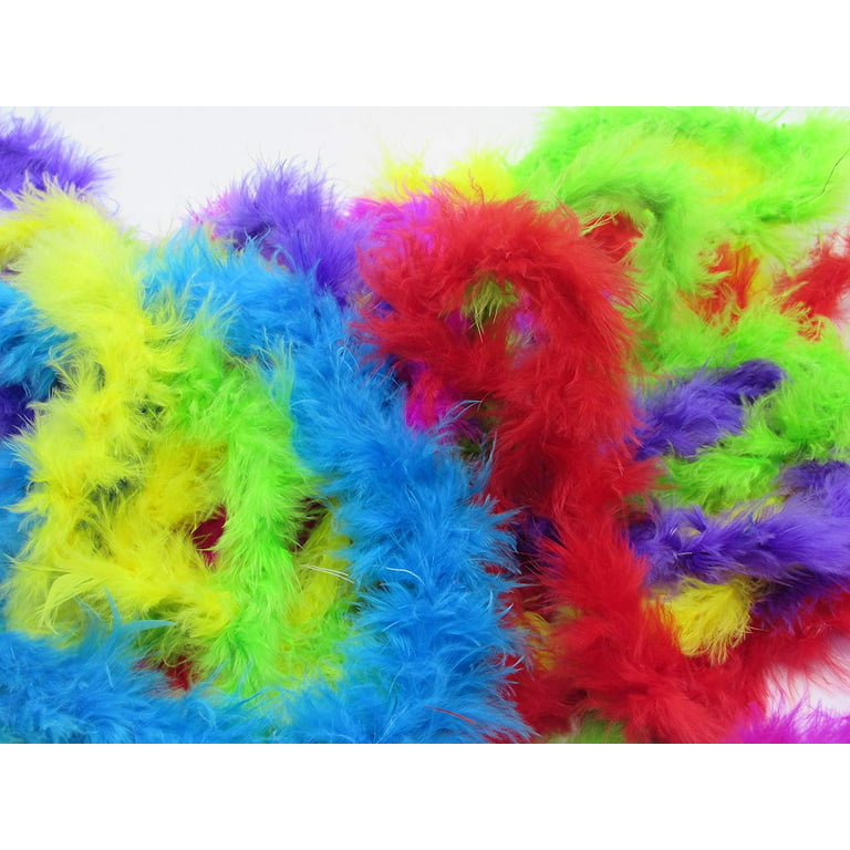 Mardi Gras Creations Bright Pink Solid Color Feather Boas - 12-Pack