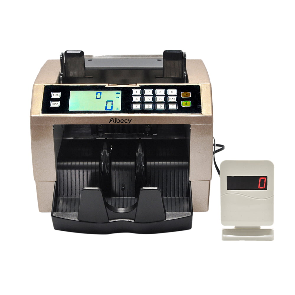 Digital Automatic Banknote Bill Cash Money Counting Machine UV MG Counterfeit 