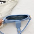 thumbnail image 2 of Bolso de hombro plisado Color sólido PU Cuero Cloud Underarm Bag para fiesta (Azul), 2 of 9