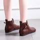 thumbnail image 4 of NECHOLOGY Botas Mujer Adulto Femenino Zapatos Botines mujer Botines de de otoño para mujer, punta redonda, parte inferior plana , cremallera cómoda, Color sólido (Brown, 6.5), 4 of 7