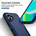 thumbnail image 2 of Feishell Case Fit for Apple iPhone 16 Plus,Military Grade Shockproof Protection Hybrid Armor Double Layer Hard PC + Soft TPU Drop Resistant Anti-Fingerprint Phone Cover,Blue, 2 of 6