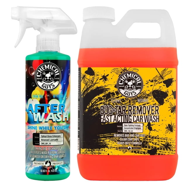 Kit de lavado para auto Chemical Guys Removedor de insectos y alquitrán 1,9 L + 473 ml