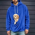 thumbnail image 2 of Aswuknt Pet Pouch Hoodie Men Fleece Kangaroo Pocket Dog Pouch Pullover Pet Carrier Sweatshirts Animal Holder Long Sleeve Casual Tops, 2 of 7