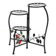 thumbnail image 1 of Zimtown Country Apple Plant Stand Shelf Holds 3-Flower Pot, 1 of 7