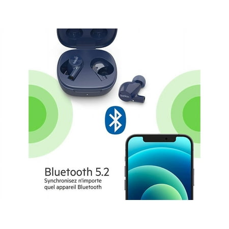 Belkin - SOUNDFORM Rise True Wireless Earbuds - Blue