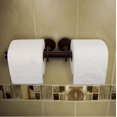 thumbnail image 2 of Contemporary Home Living 15" Bronze Contemporary Double Toilet Paper Holder, 2 of 3