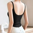 thumbnail image 6 of Levmjia Women Sports Cami Top Soft Breathable Solid Color Removable Chest Pads Adjustable Thin Straps Slim Fit Yoga Fitness Daily Summer Outdoor Outfits, 6 of 9