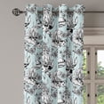 thumbnail image 2 of Ambesonne Shabby Flora Grommet Curtain, Pond Water Flowers, 50" x 120", Pale Blue White Black, 2 of 6