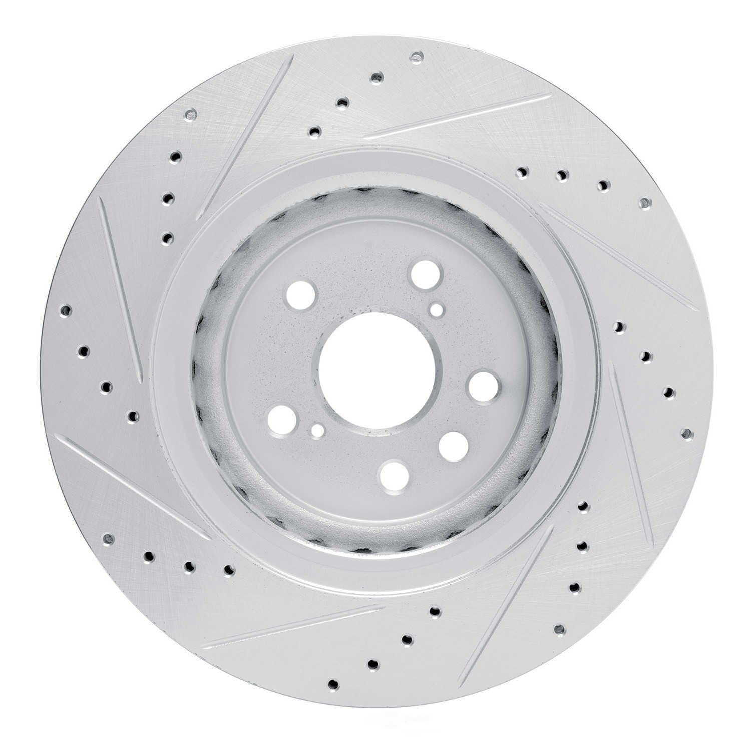 Dynamic Friction Company 631-75066R DFC Brake Rotor - Drilled And Slotted - Silver