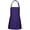 Purple, variant on FAME 3 Pocket Bib Apron F10 for Adults - 24" L X 28" W - 65/35 Poly/Cotton Twill - Fits XS-XL - Unisex One Size White
