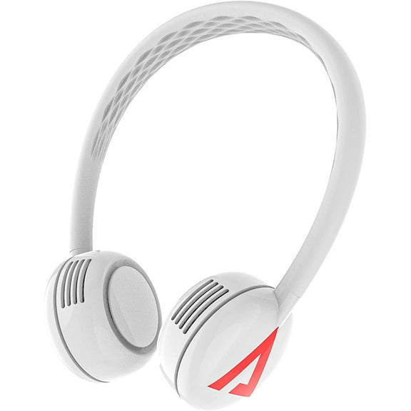 Ausget Portable Neck Fan, Bladeless Hands-Free Fan USB Rechargeable, 3 Speeds, Adjustable Headphone Design, White