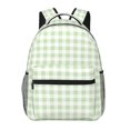 thumbnail image 1 of Fotbe Green Checkboard Mochila Casual con Estampado para Escuela, Viajes y Actividades al Aire Libre - Duradera, Ligera y Cómoda, 1 of 5
