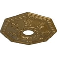 thumbnail image 3 of Ekena Millwork 18"OD x 3 1/2"ID x 1 1/2"P Nottingham Ceiling Medallion (Fits Canopies up to 4 5/8"), Hand-Painted Pale Gold, 3 of 5
