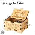 thumbnail image 7 of Luxtrada You are My Sunshine Music Box Wood Personalizable Music Box, Laser Engraved Vintage Wooden Sunshine Musical Box Gifts for Birthday/Christmas (Khaki), 7 of 7