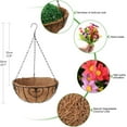 thumbnail image 5 of Artificial Faux Hanging Flowers in Basket for Spring Outdoor Porch Decoration,Fake Hanging Plants with inch Coconut Lining Chain for Outside Garden Patio Decor(Orange red White), 5 of 5