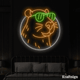 thumbnail image 2 of Craftnamesign Cool Capybara LED Neon Sign, Capybara Lover Gifts, Zoo Decor, 2 of 4