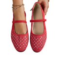 thumbnail image 6 of Willtoo Mary Jane Shoes Women Rhinestone Low Wedge Round Toe Strap Slip On Shoes Casual Non Slip Dress Walking Shoes, 6 of 6