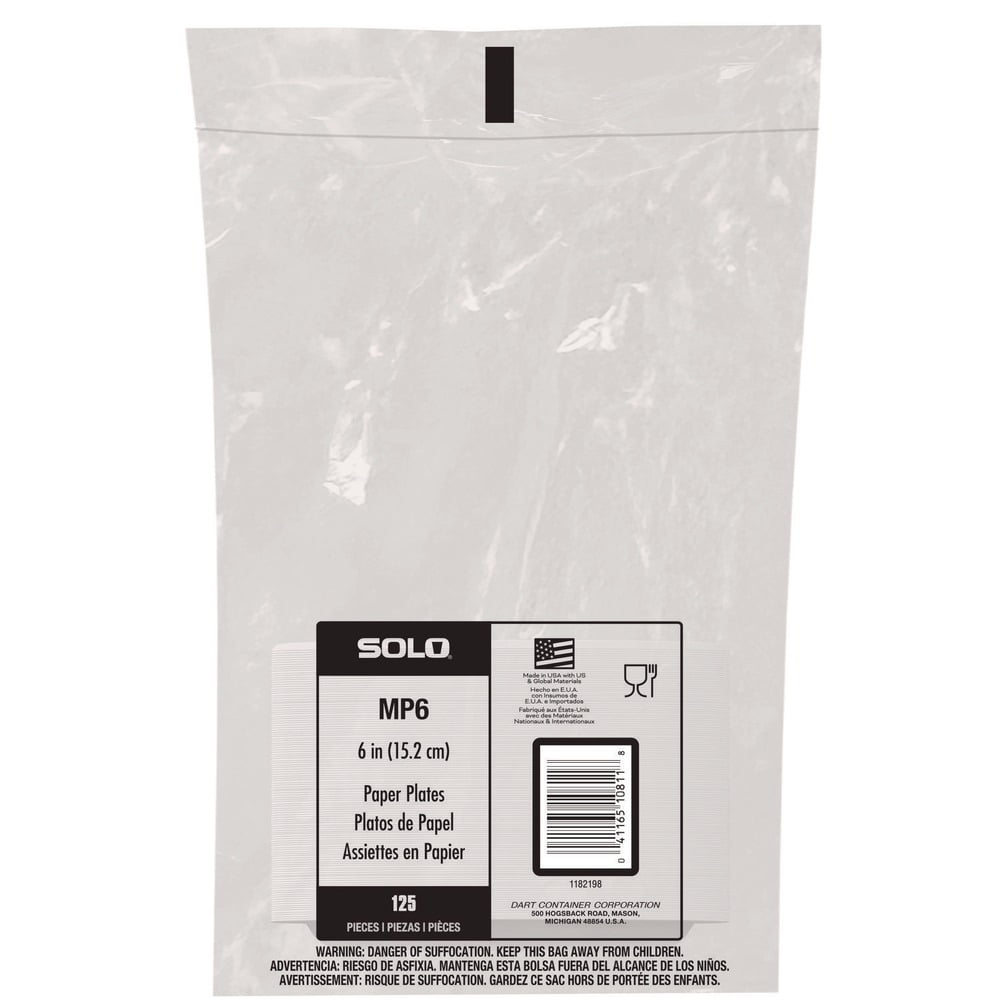 6 in. Diameter ProPlanet Seal Compostable Paper Dinnerware Plate - White (500/Carton)