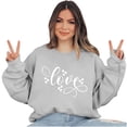 thumbnail image 4 of pimelu Sweatshirt for Women Oversized Sweatshirt for Women Valentine's Day Fashion Love Letter Print Heart Graphics Pullover Sweater Spring Ladies Long Sleeve Crewneck Blouses Tops, 4 of 6