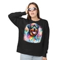 thumbnail image 2 of Hippie Rottweiler Portrait Watercolor Tie-Dye Vintage Styles Sweatshirt Unisex Merch Rottie Dog Lover Gifts Idea - 00014, 2 of 6