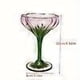 thumbnail image 2 of Copa de champán medieval austriaca, copa de vino tinto de cristal, cuenco de helado rosa pintado a mano, copa de flores vintage, 2 of 4