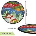 thumbnail image 2 of Merry Christmas Greeting Christmas Tree Mats Waterproof Tree Skirt, Snowman Winter Holidays Xmas Tree Stand Tray Mat Floor Protector Pad for Holiday Party Decoration, 28.3", 2 of 6