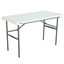 Lifetime 4 Foot Nesting Rectangle Table, Indoor/Outdoor Commercial Grade, White Granite (280478)