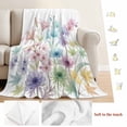 thumbnail image 5 of Colorful Spring Floral Blanket Soft Cozy Warm Throw Blanket for Couch, Plush Fuzzy Flannel Fleece Blankets for Sofa, Farmhouse Flowers Modern Art Bed Blankets Lightweight Gifts for Women, 50"x60", 5 of 9