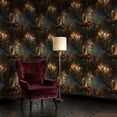 thumbnail image 2 of Peel and Stick Wallpaper Leopard Perched Branch Surrounded by Flowers Wall Mural 17.7in x 9.8ft Self Adhesive Removable Wall Paper Renter Friendly Wallpaper for Bedroom Cabinets Maximalism Decor, 2 of 8