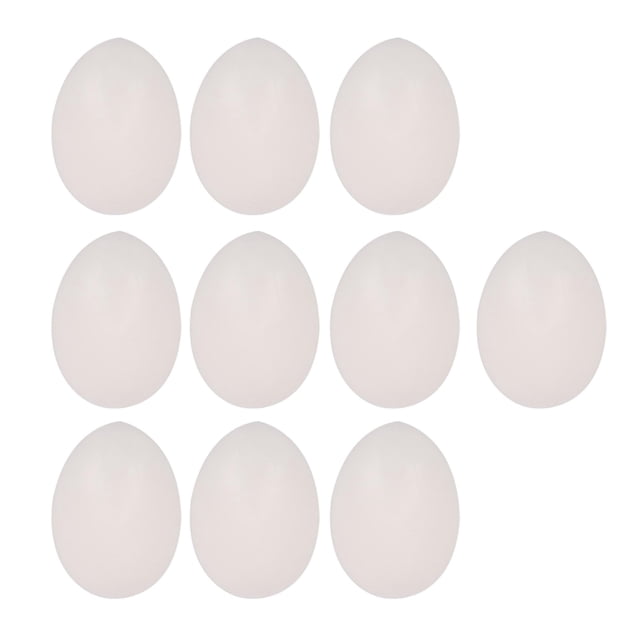 10 pcs / lot Solid Plastic Eggs Dummy Eggs For Magician Fake Eggs White
