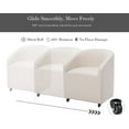 thumbnail image 6 of Guyou Linen Barrel Chairs, 24.5" Wide Accent Chairs for Living Room & Dining Room, Genuine Leather Lounge Chairs, Beige, 6 of 8