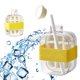 thumbnail image 4 of Fabricante Hielo Cubitos Bandeja 2 en 1 Con Paja (500 Ml) Blanco, 4 of 9