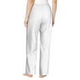 thumbnail image 3 of Daiia White Women's Sleep Pant with Pockets and Drawstring,Pajama Pants-Large, 3 of 9