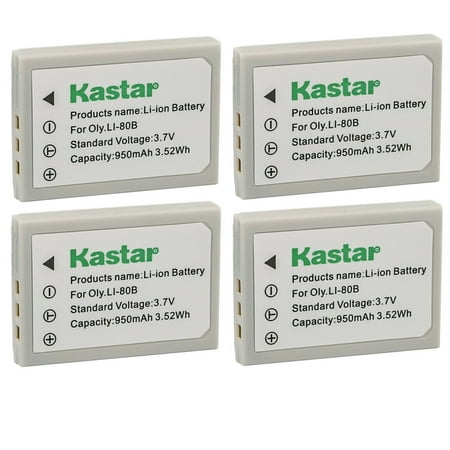 Image of Kastar 4-Pack Battery Replacement for PREMIER DM-6331 DM-5331 DS-4330 DS-4331 DS-4341 DS-4346 DS-5080 DS-5330 DS-5341 DS-6330 DS-6340 DS-T5 SL-6 SL-63 Sealife Reefmaster DC 500 Cameras