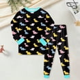 thumbnail image 2 of Hessimy Toddler Boys Girls Spring Summer Graphic Print 2Pcs Crewneck Long Sleeve Sweatshirt Joggers Pants Sweatsuit, Graphic Print Jogger(Black,8-9 Years), 2 of 7