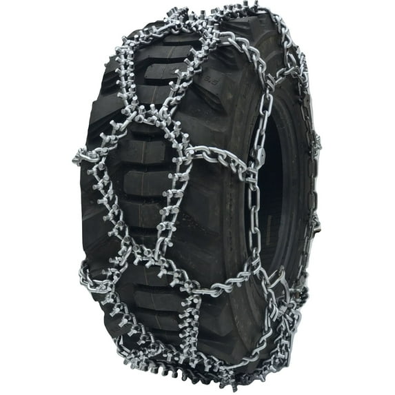 Tirechain Compatible With Kubota L47 Rear 15-19.5 Studded Diamond Tire Chains