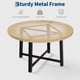 thumbnail image 3 of 47 inch round industrial dining table para 4. Boasts a sturdy metal frame y a rustic wood finish. Perfect para dining rooms kitchens y living rooms., 3 of 7