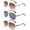 3 Pack Gunmetal, Brown & BZ, variant on 3 Pack Metal Rim Aviator Classic Sunglasses for Men for Women, Gunmetal, Brown & Dark Brown