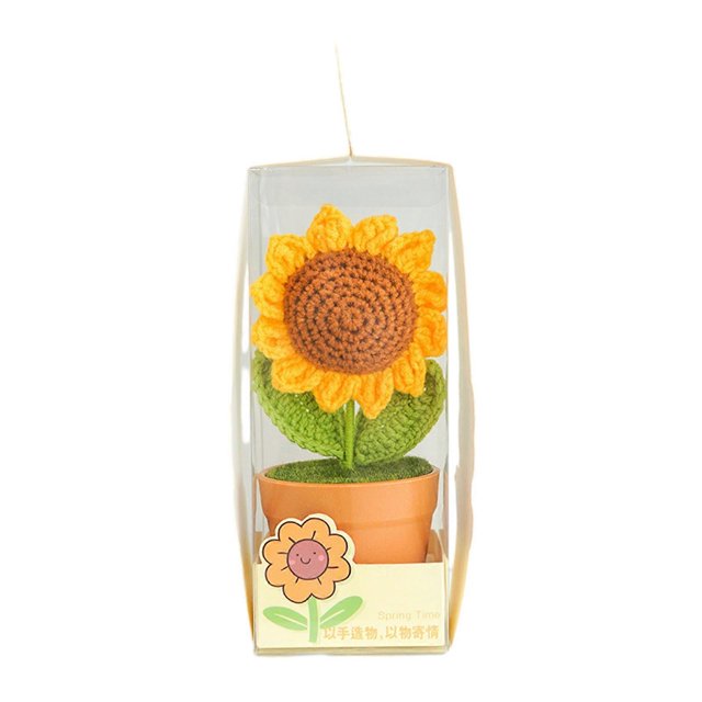 Artisanal Hand Woven Flowers Ornament Unique Crochet Flowers Arrangement for HomeS Table Centerpiece Decoration