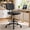 Black-F, variant on Simenmax Tall Office Chair, Low Back Drafting Chair PU Leather Standing Desk Chair with Footrest Ring, Swivel Rolling Stool for Studio, Lab, Counter, Small Spaces, Black