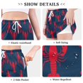 thumbnail image 6 of FORMRS Womens Swim Shorts Mesh Liner Quick Dry Casual Beach Board Bottom with Pockets, Sizes S-2XL, Blue Lobster Pattern, 6 of 9